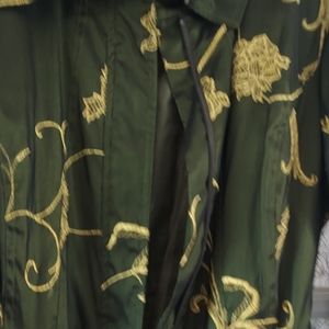 Green with Embroidered Trim Coat/Dress